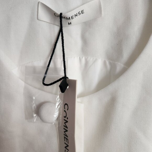 NWT - Commense Button Detail Sleeveless Vest - White - Size M (US 6) - Picture 5 of 7